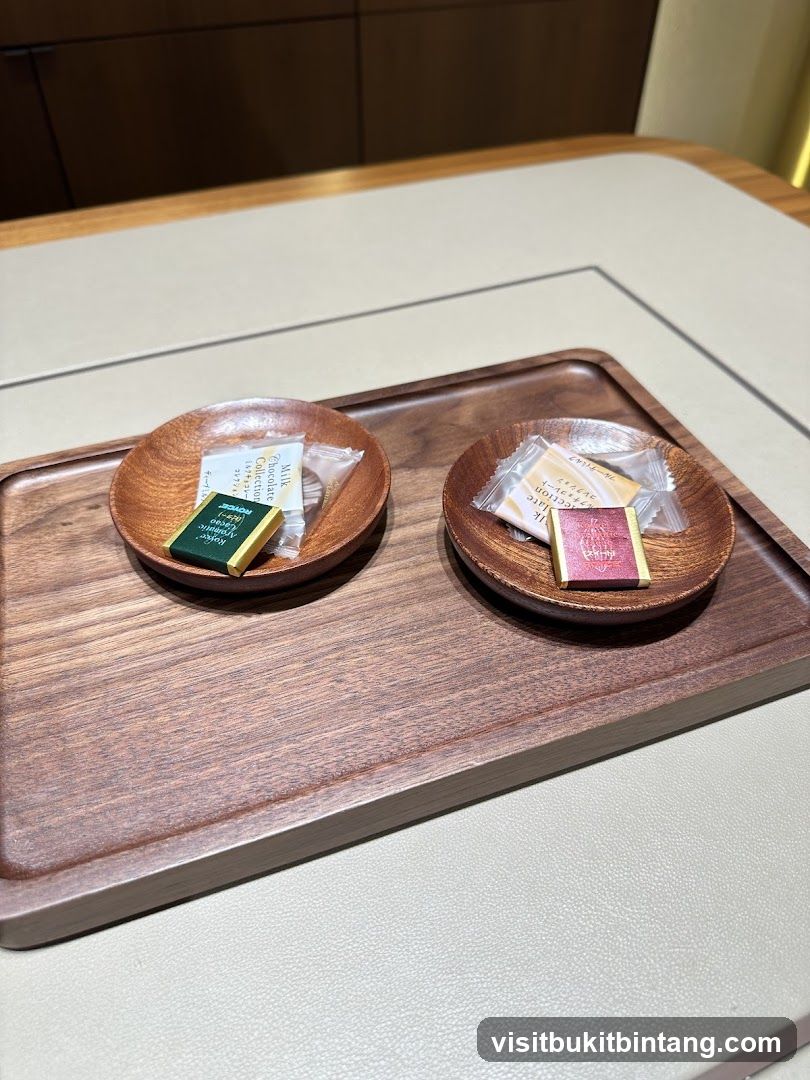Chocolates on a Wooden Tray