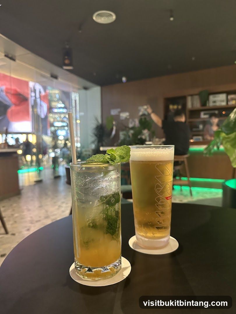 Drinks on a table