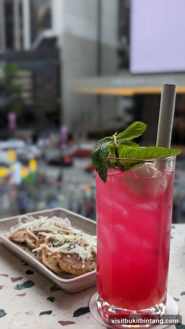 Pink Drink and Appetizer