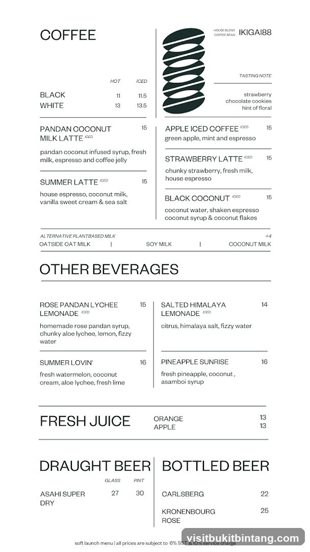 IKIGAI88 Coffee Menu
