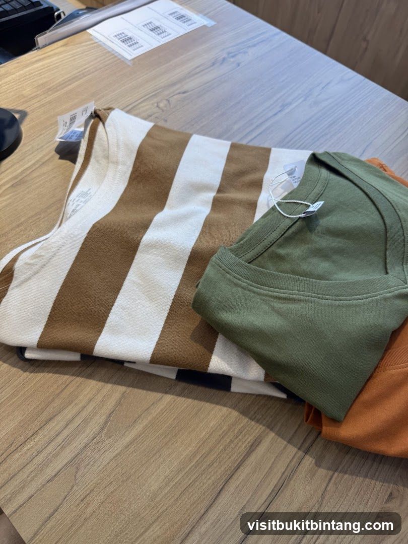 Folded T-shirts