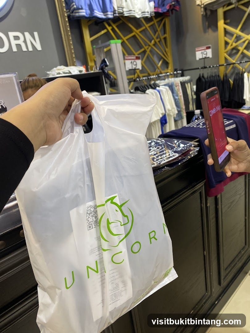 Shopping Bag with Unicorn Logo
