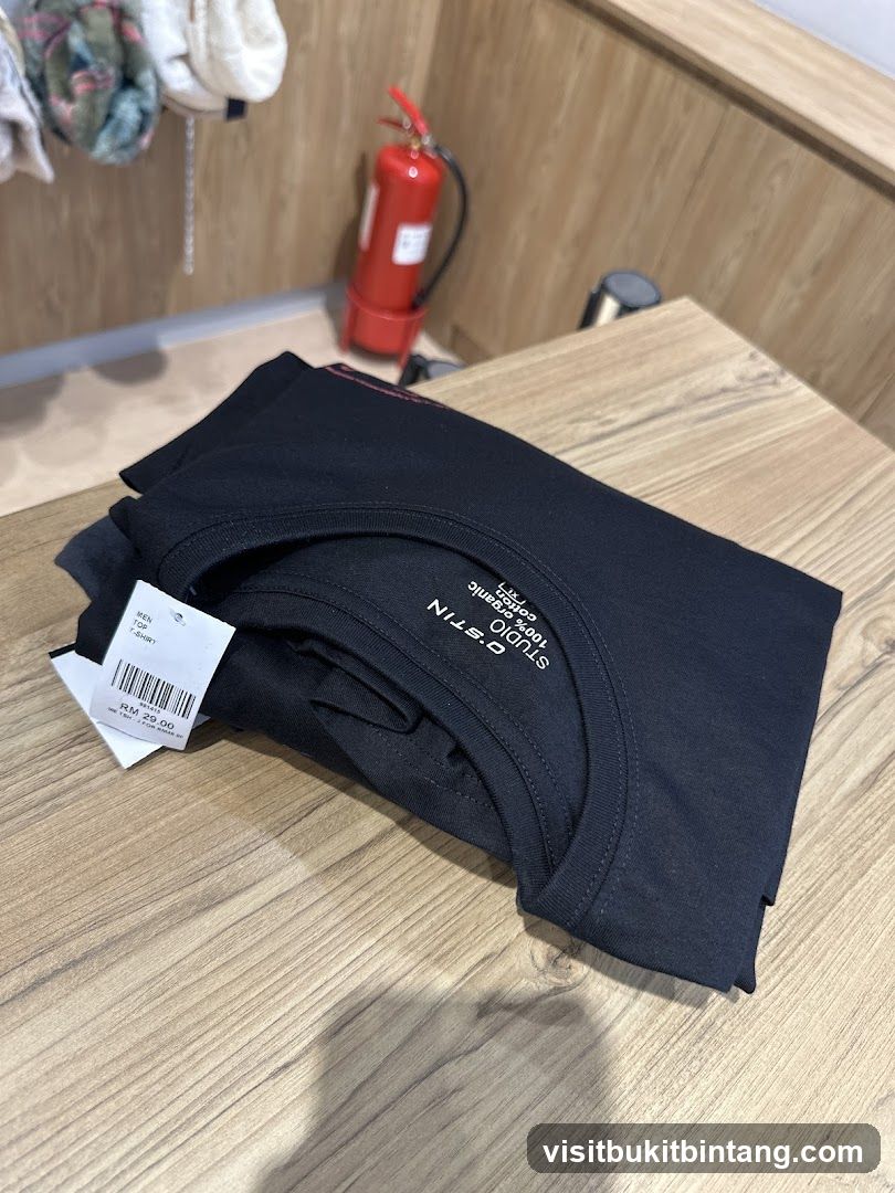 Folded Black T-Shirt