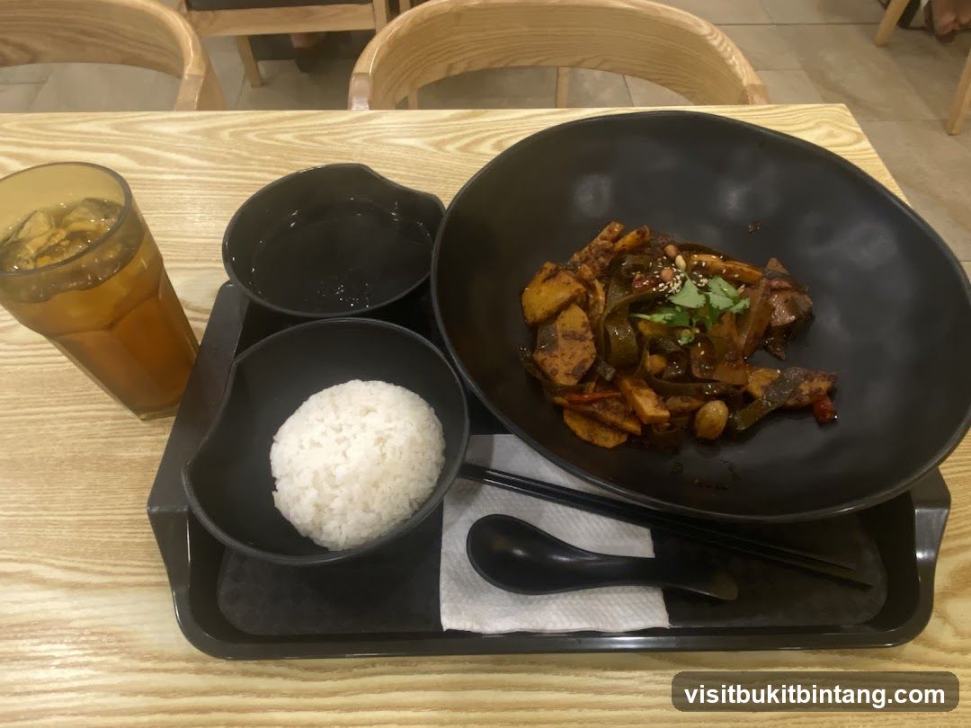 Meal with Rice and Drink