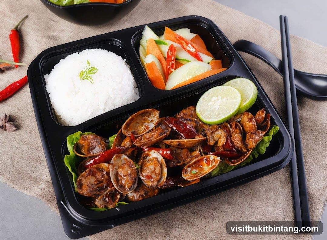 Clams with Rice and Salad