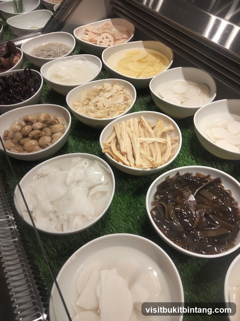 Buffet Display of Ingredients