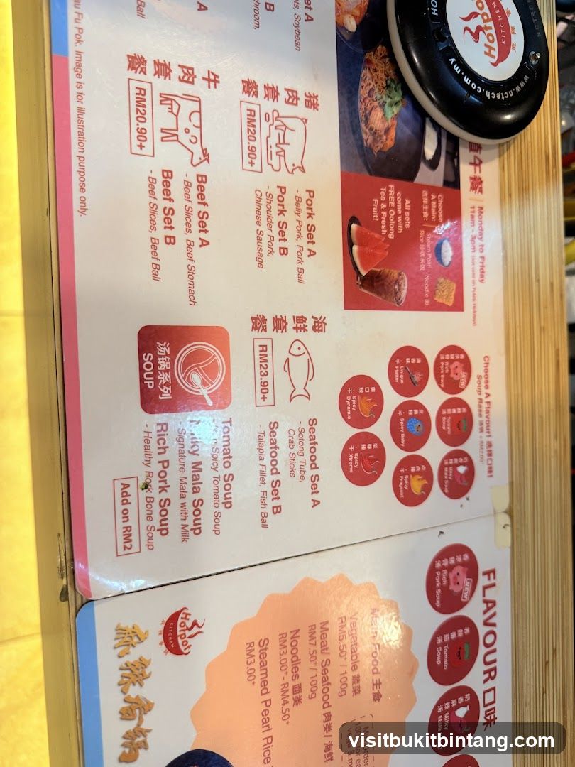 Hotpot Kitchen Menu