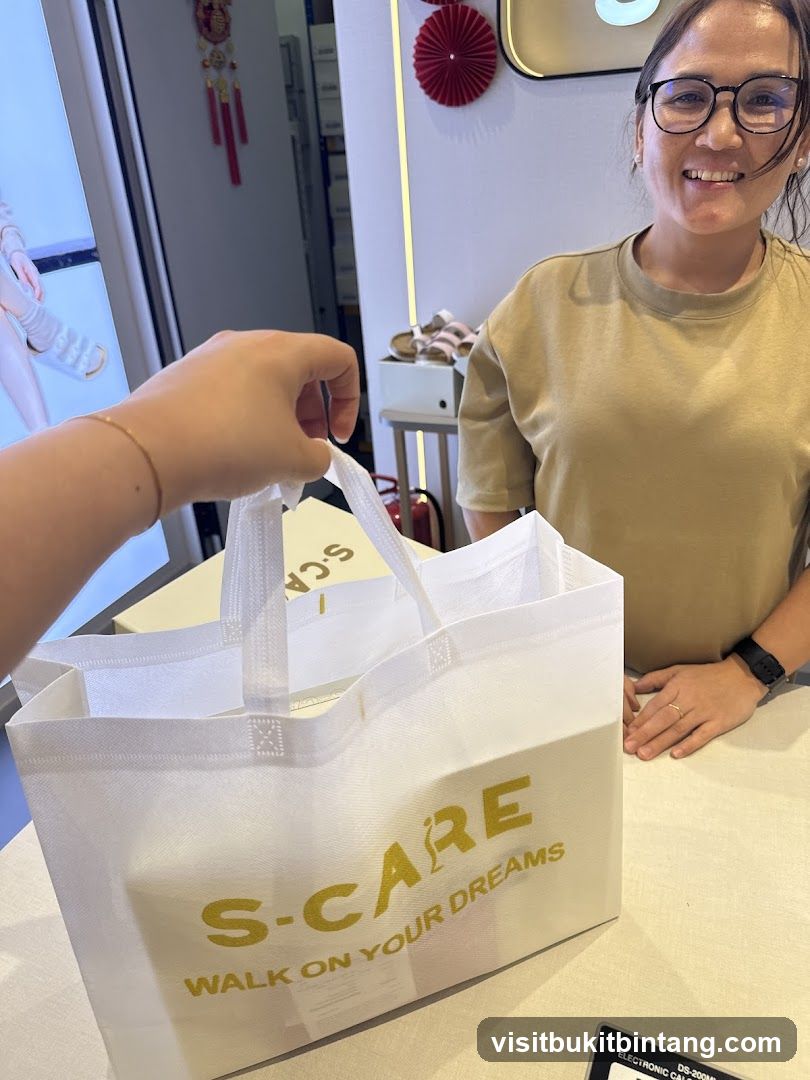 Customer Receiving Shopping Bag