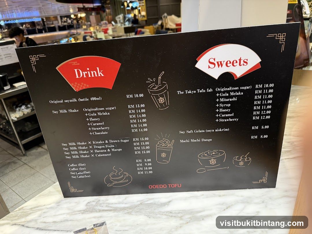 OEDO TOFU Menu