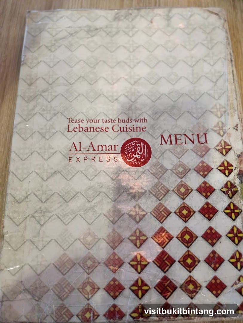 Al-Amar Express Menu