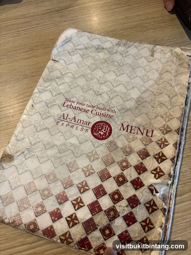Al-Amar Express Menu