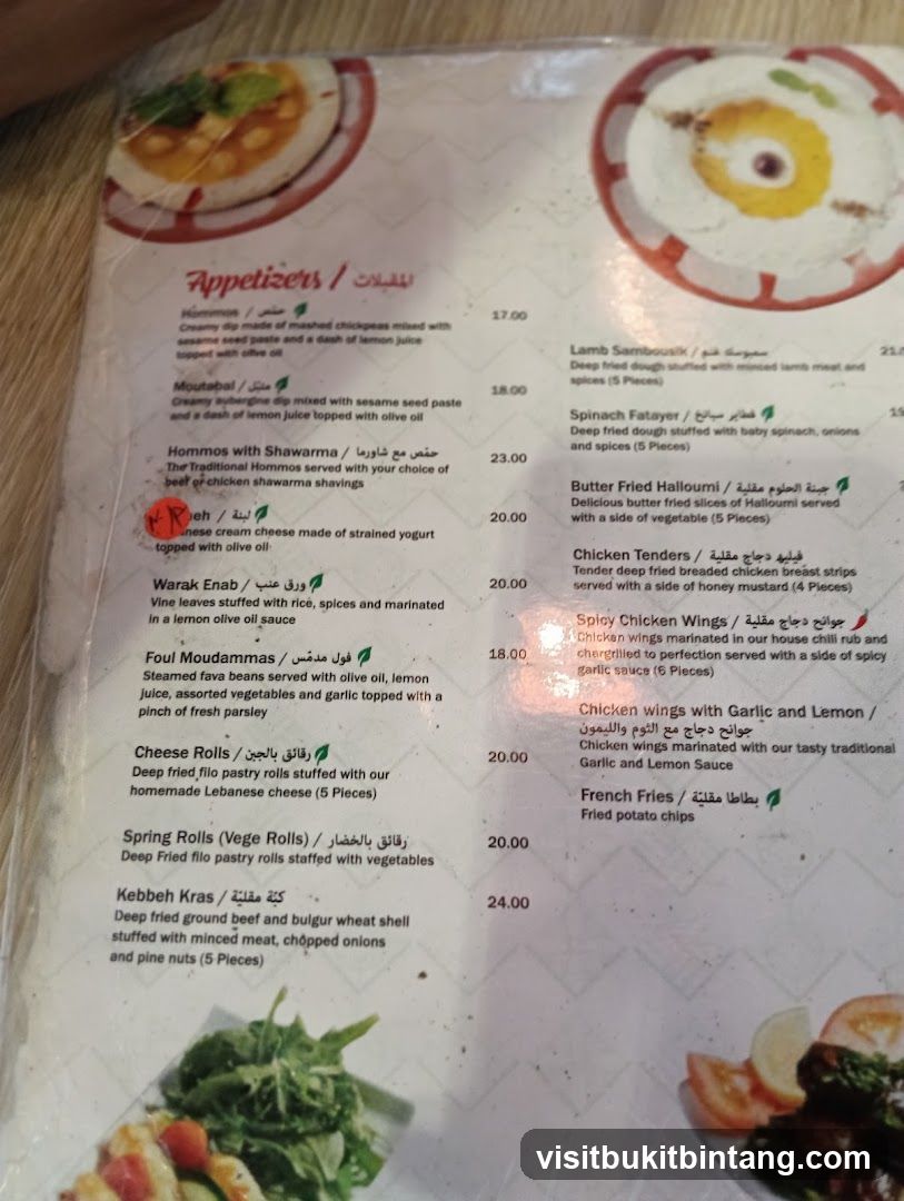 Appetizers / المقبلات