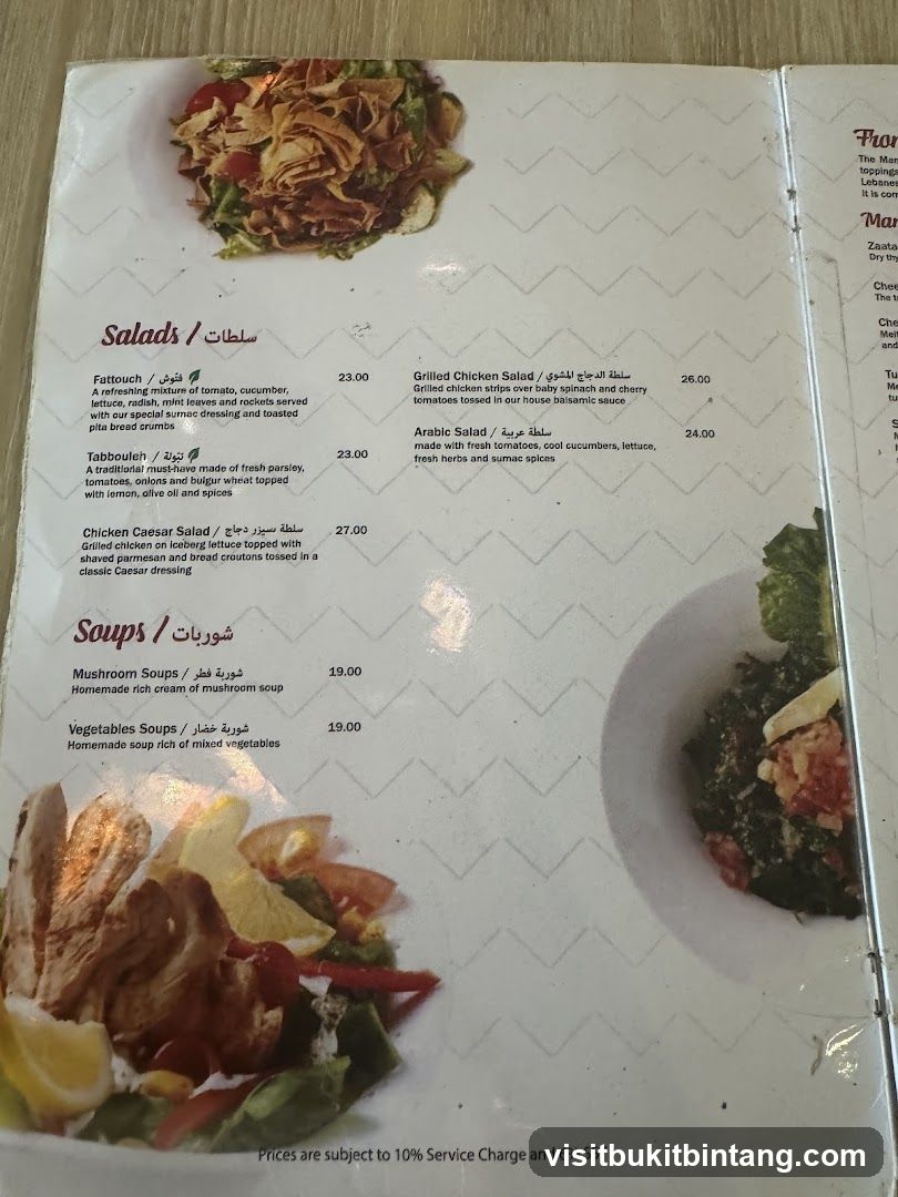 Salads and Soups Menu