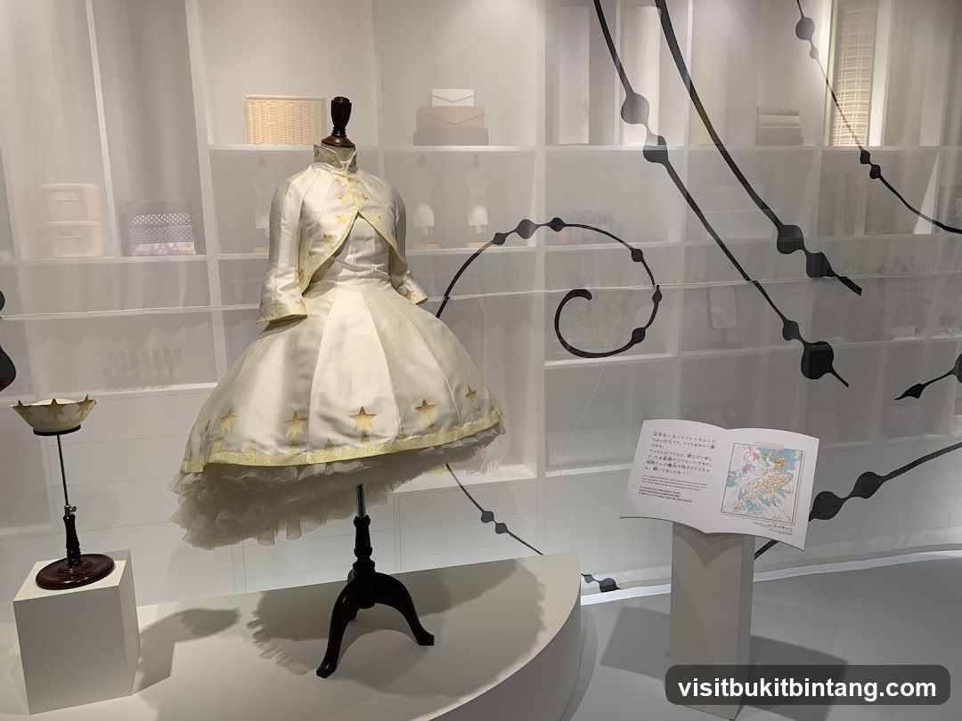 Exhibition Display of a Star-Adorned Dress
