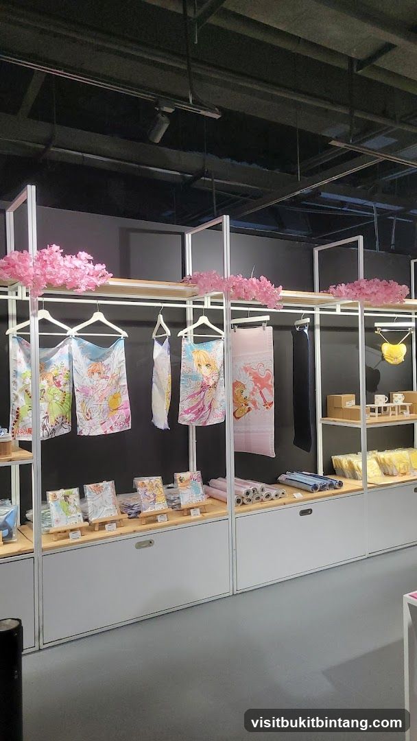 Merchandise Display with Anime Artwork