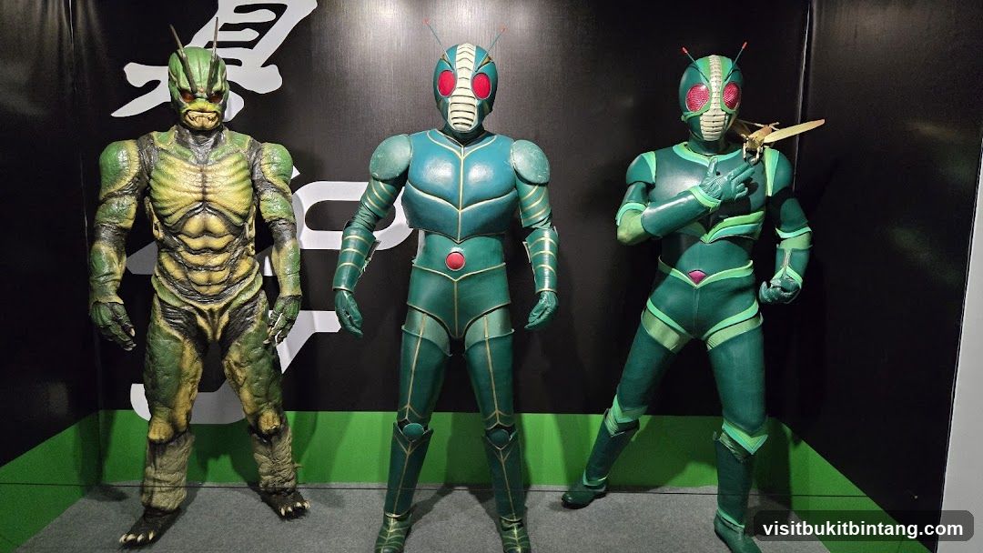 Three Kamen Rider figures