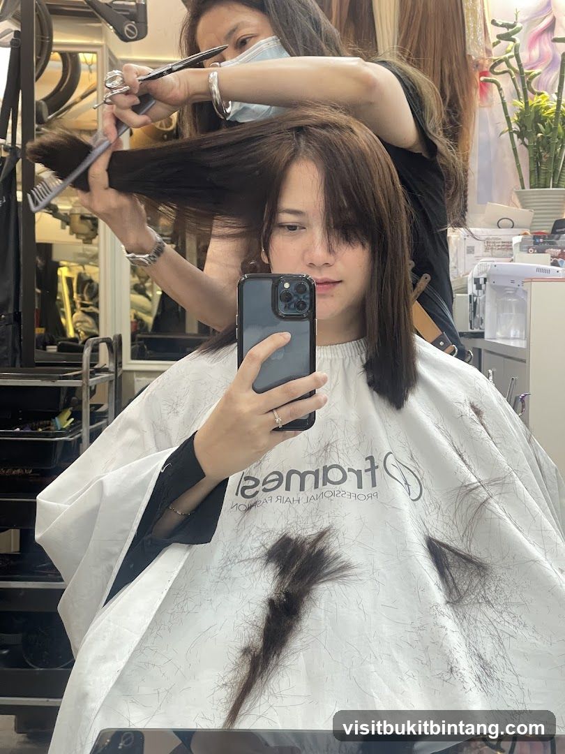 Haircut in Progress