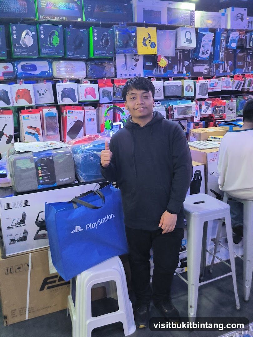 Man in Electronics Store