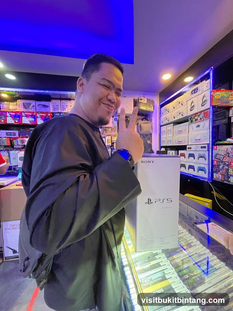 Man with PlayStation 5 box