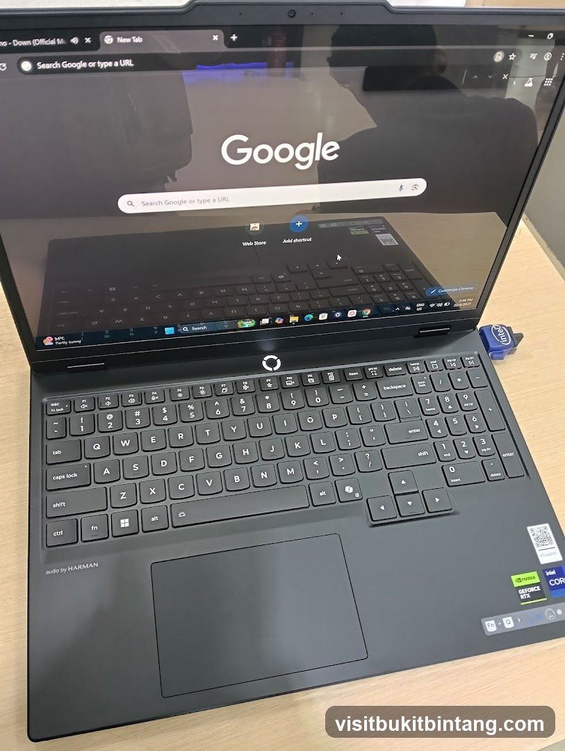 Laptop with Google Search Page