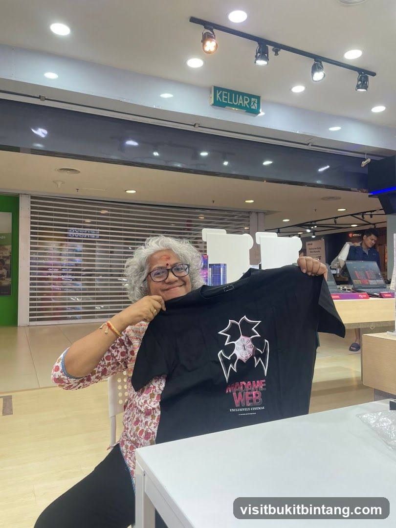 Woman holding a t-shirt