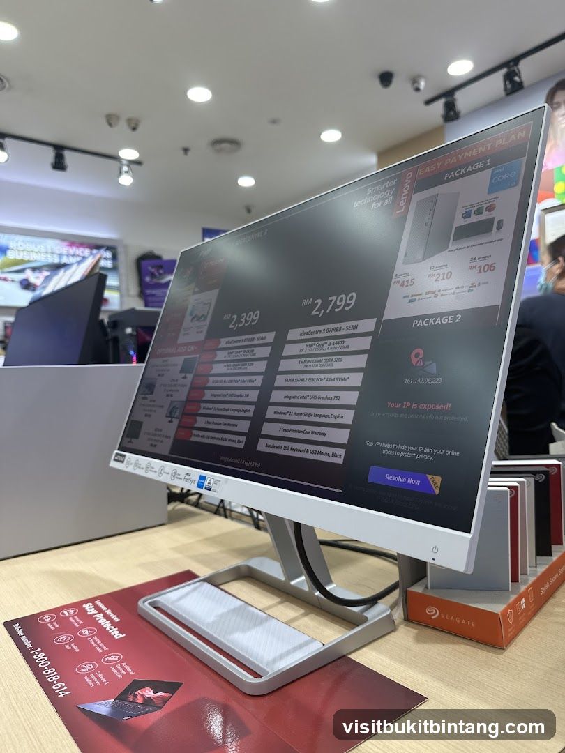 Lenovo Computer Display with Pricing and Payment Plans