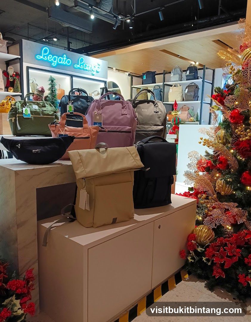 Backpacks displayed in a store