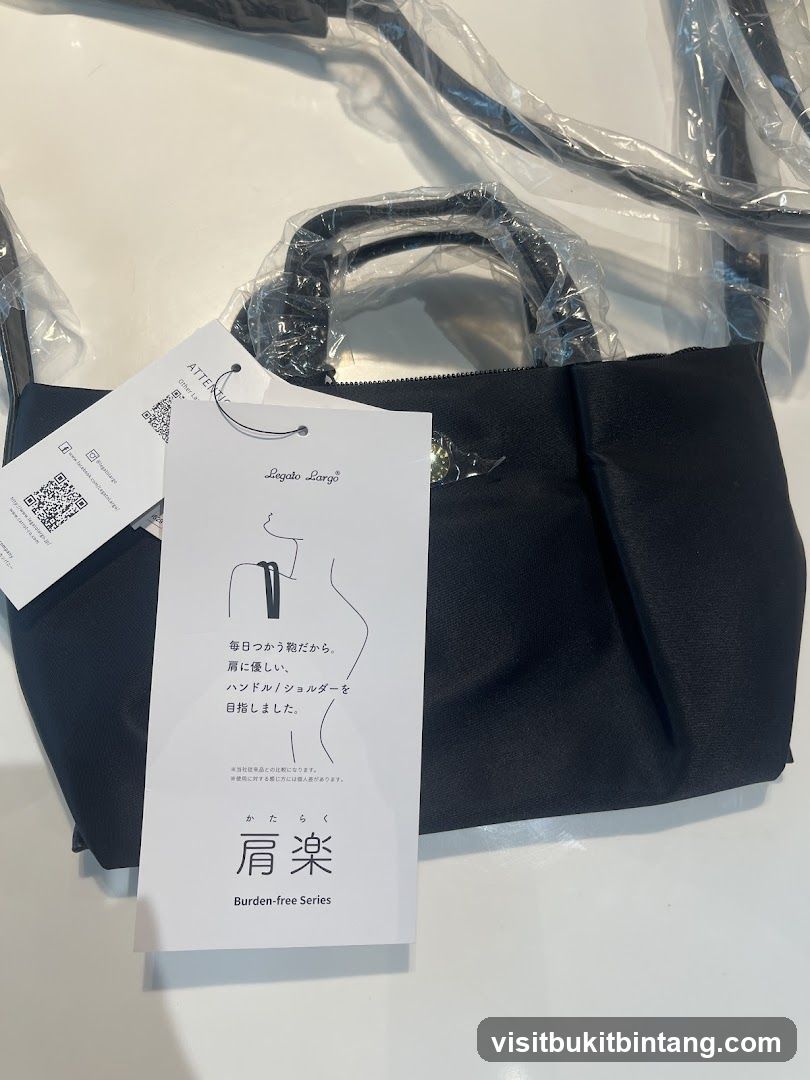 Black Handbag with Tags