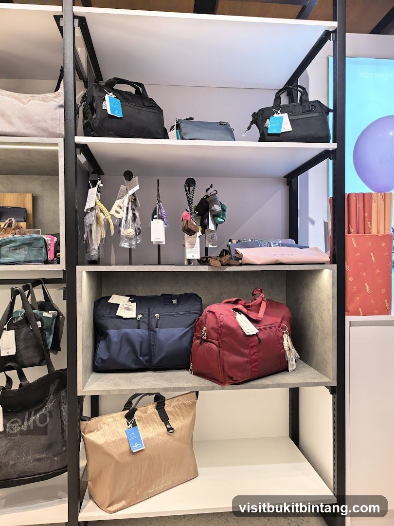 Bags and Accessories Display