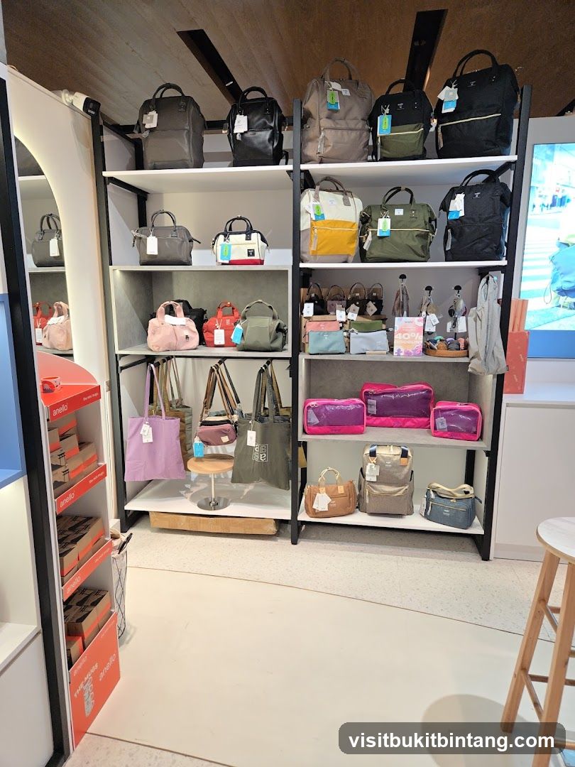 Bags and Accessories Display