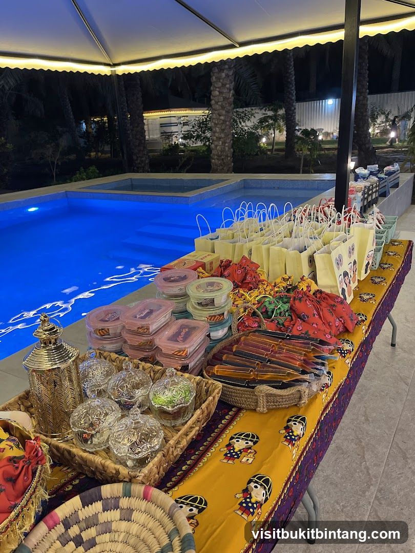 Party Favors and Treats by the Pool