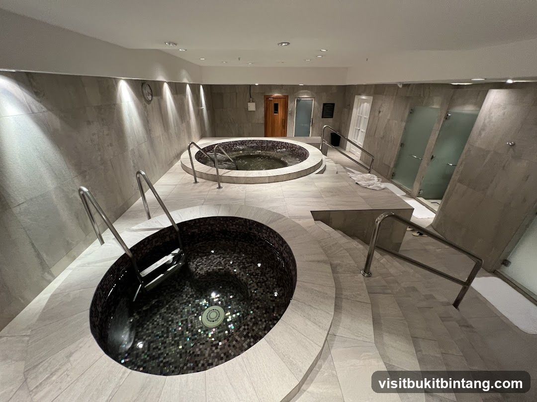 Spa Area with Hot Tubs and Showers