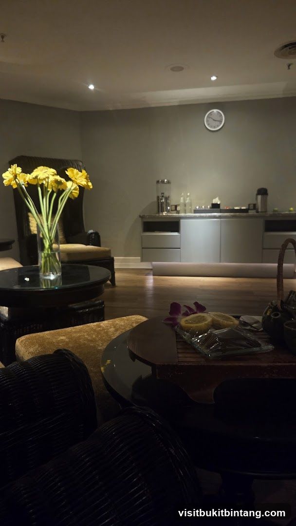 Spa waiting area with refreshments