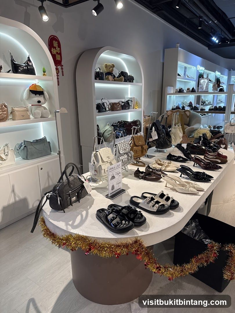 Store Interior with Handbags and Shoes
