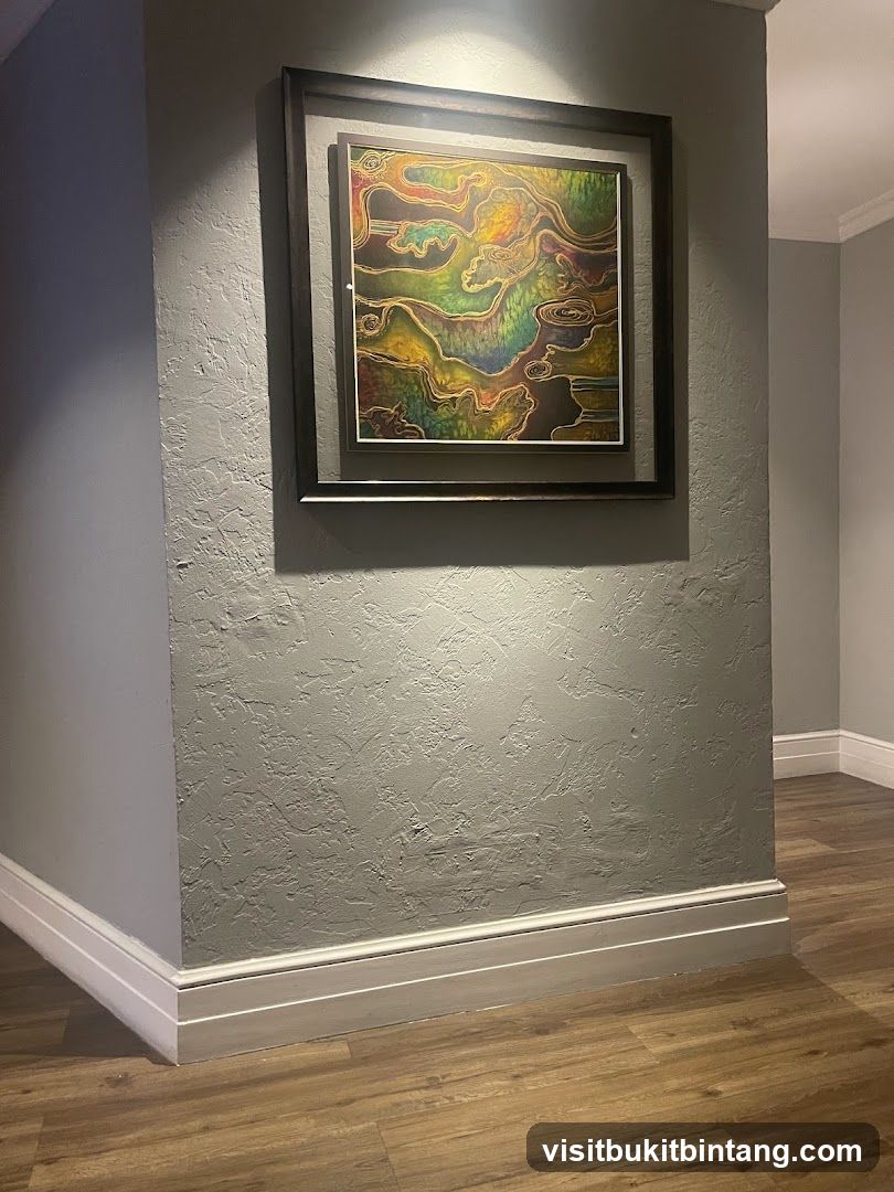 Abstract Artwork on Textured Wall