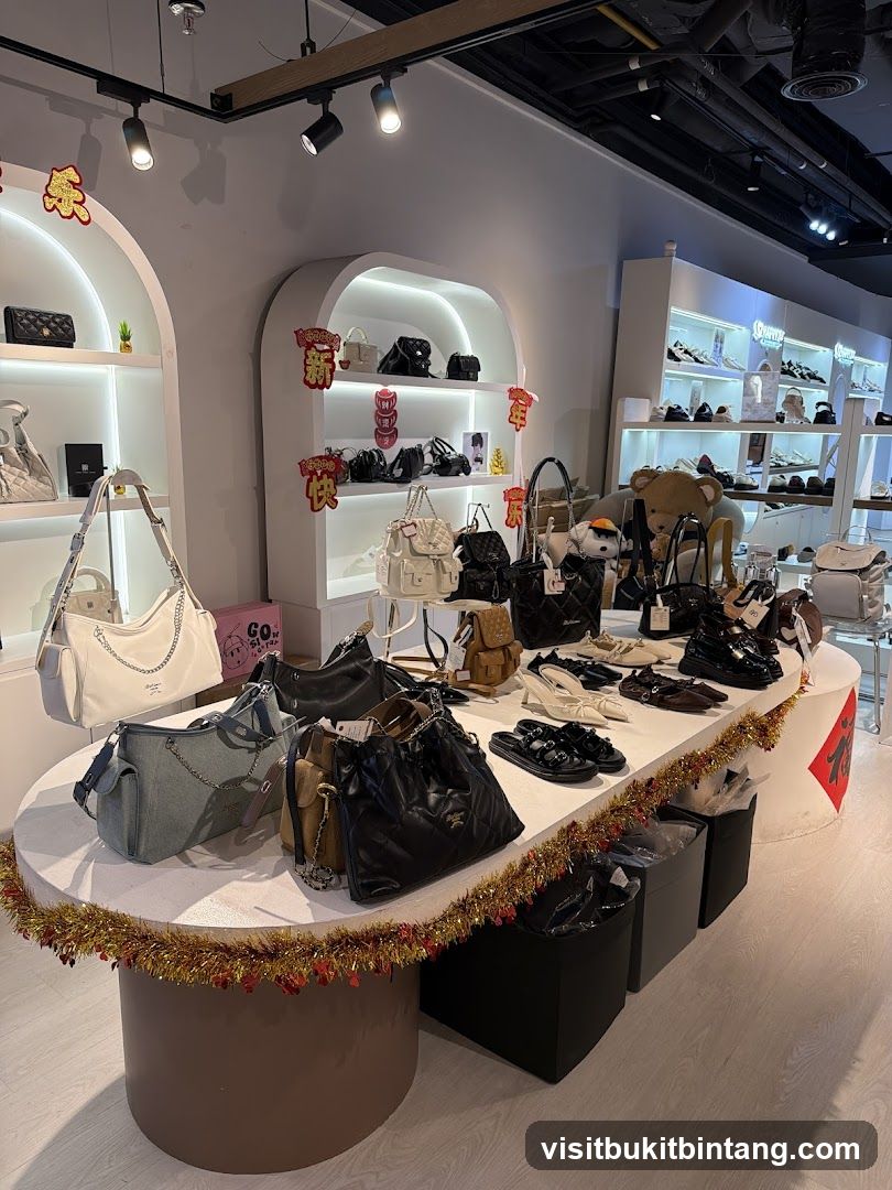 Handbags and Shoes Display