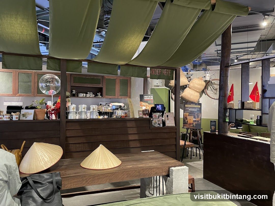 Cafe Interior with Vietnamese Accents