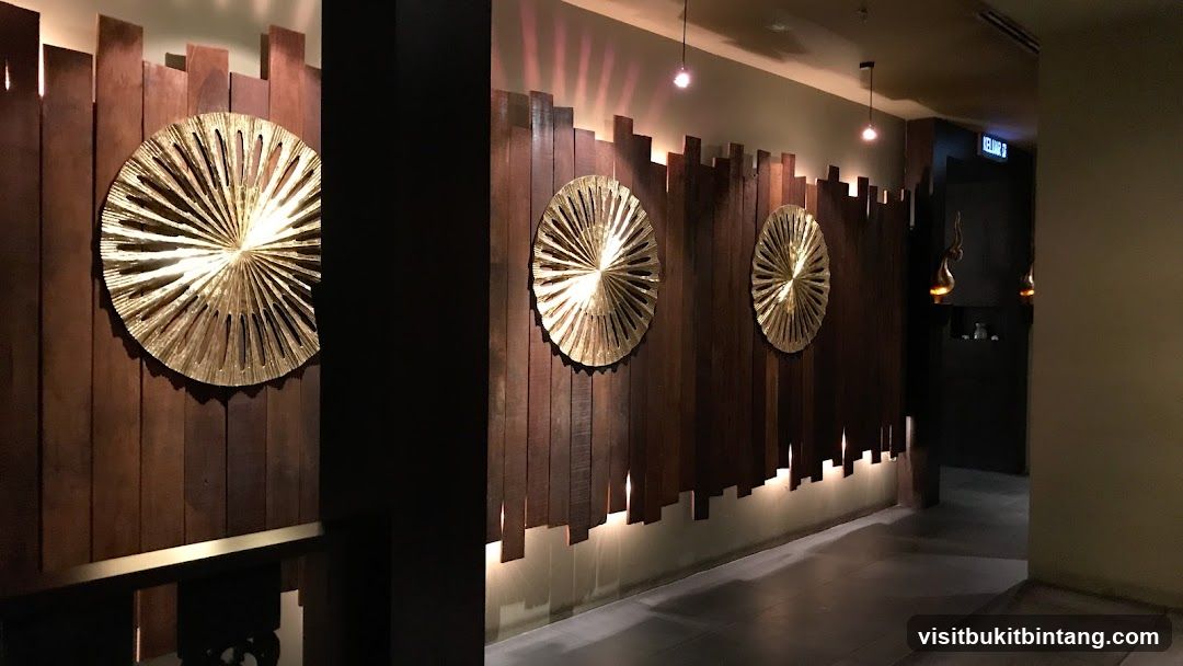 Interior hallway with decorative wall art