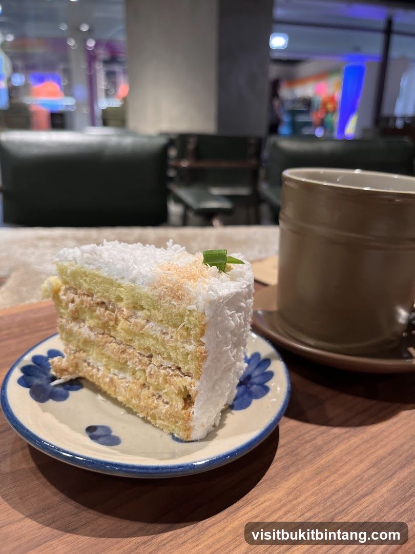 Coconut cake and coffee