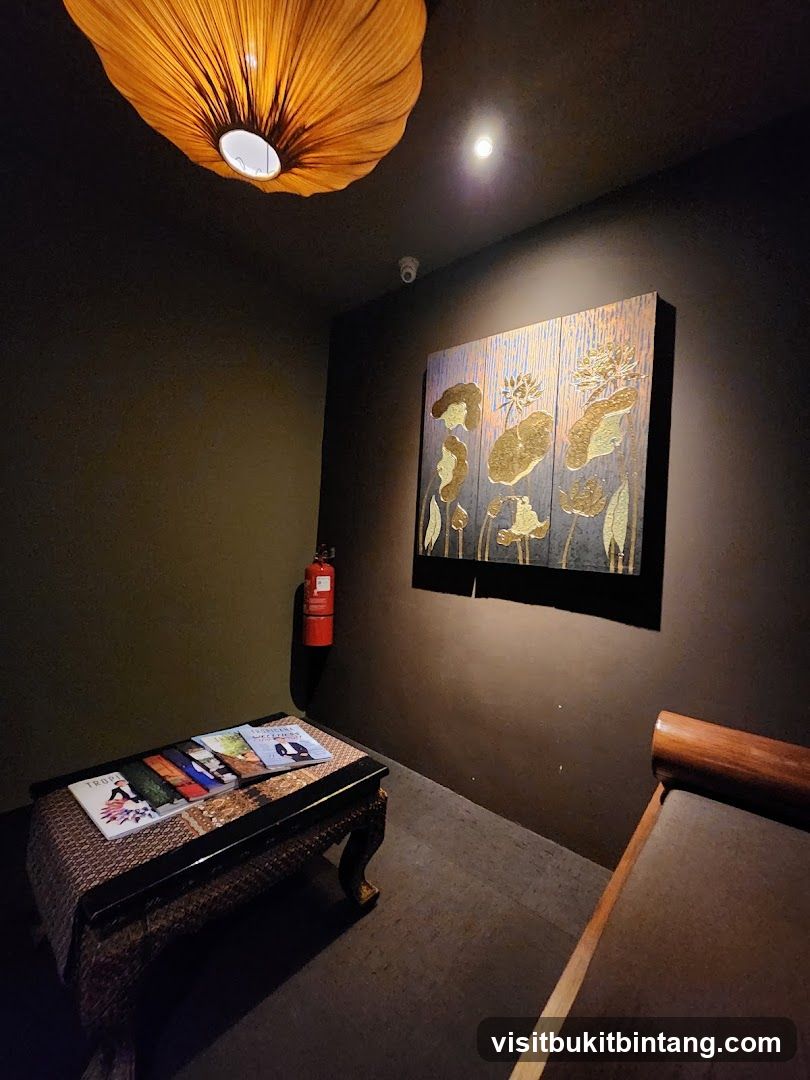 Interior of a spa waiting area