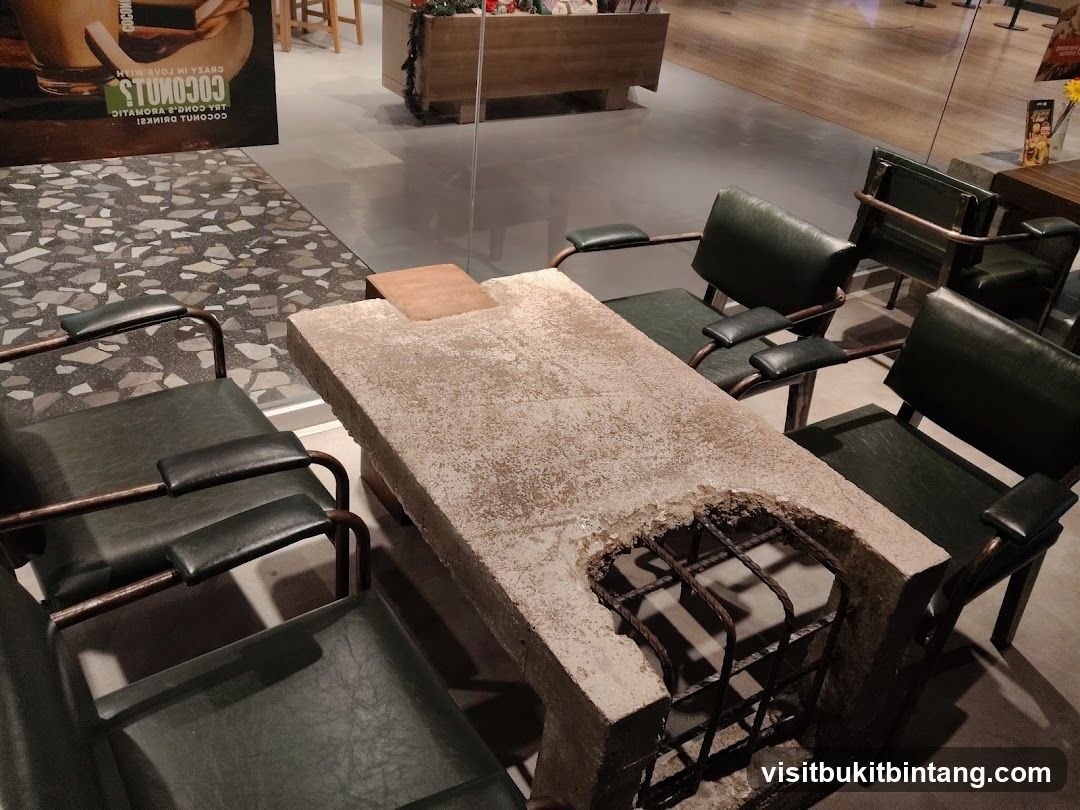 Seating Area with Concrete Table