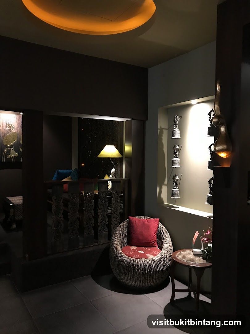 Interior of a spa waiting area