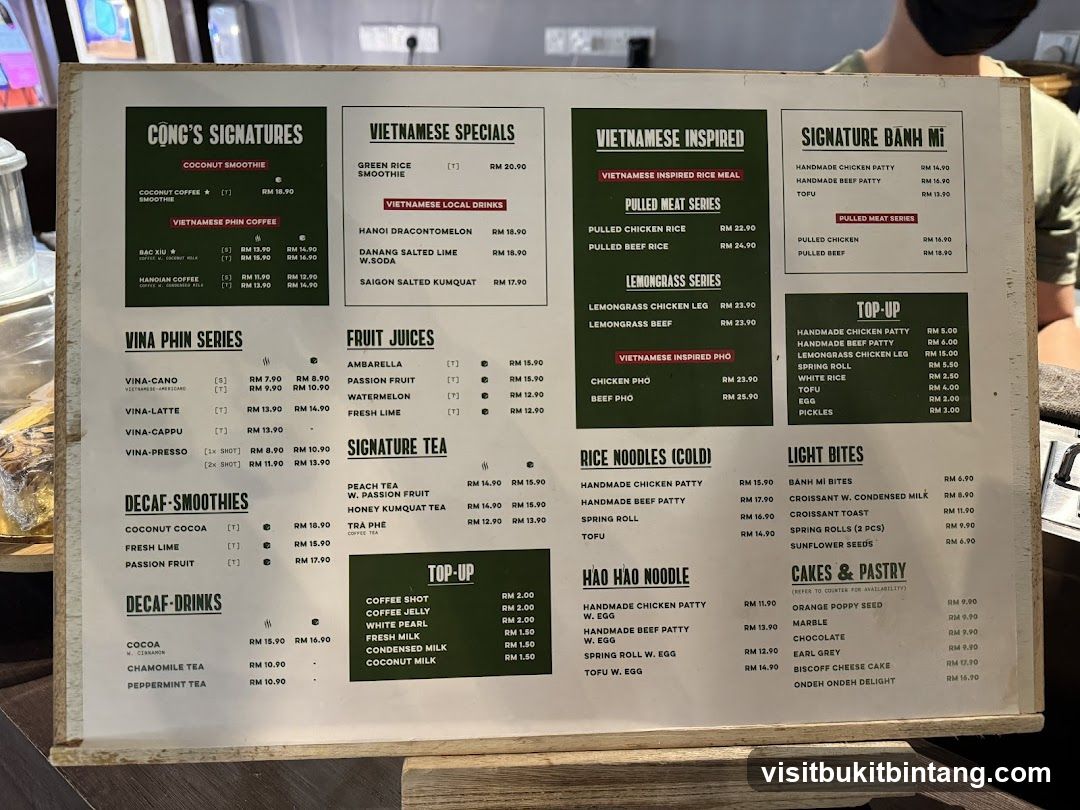 Cong's Signatures Menu