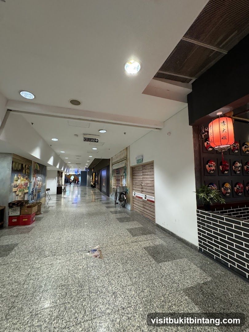 Indoor Mall Corridor with Asian Decor