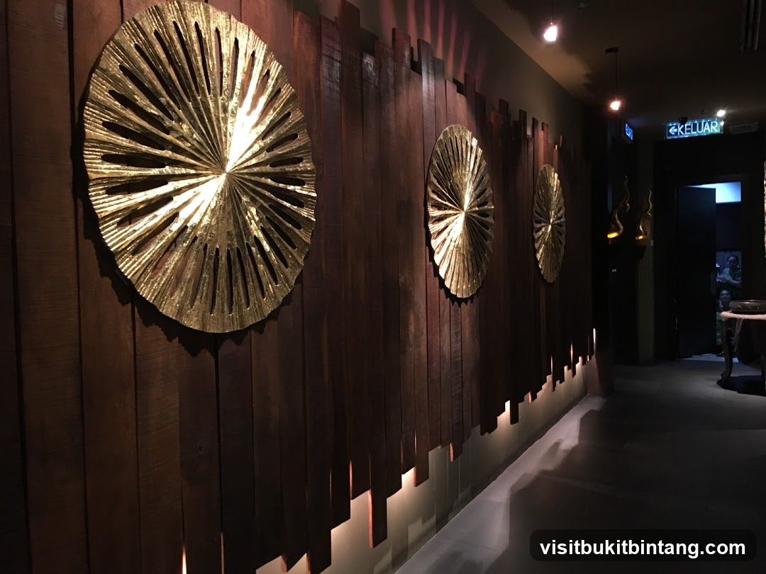 Interior hallway with decorative wall art