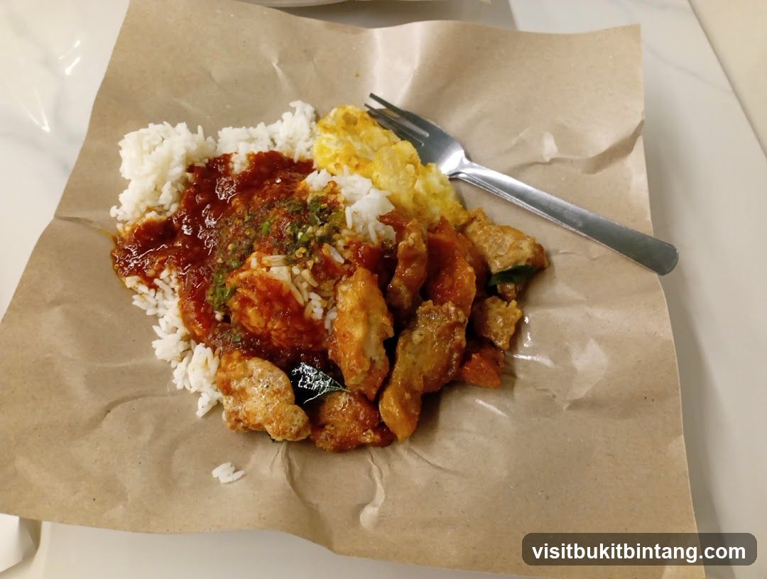 Nasi Lemak with Fried Chicken