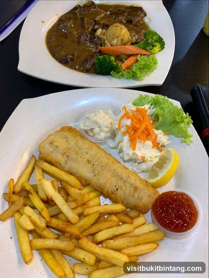 Fish and Chips with Steak