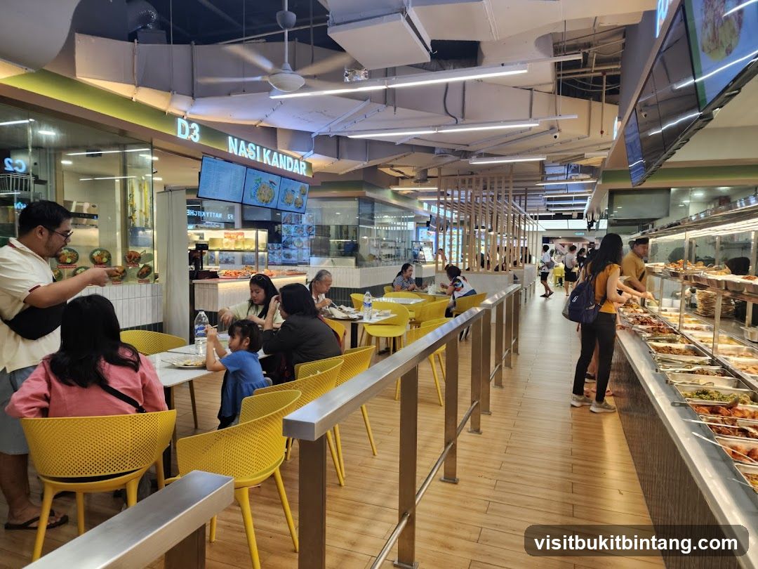 Food court with Nasi Kandar stall