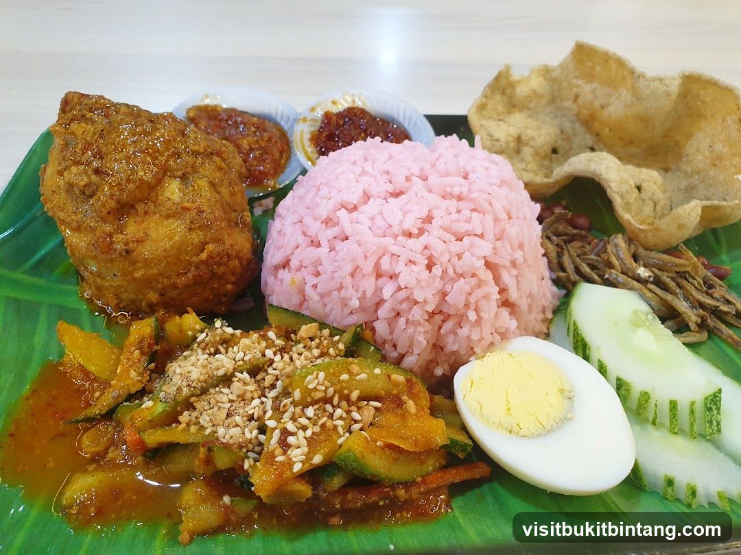 Nasi Lemak with Fried Chicken