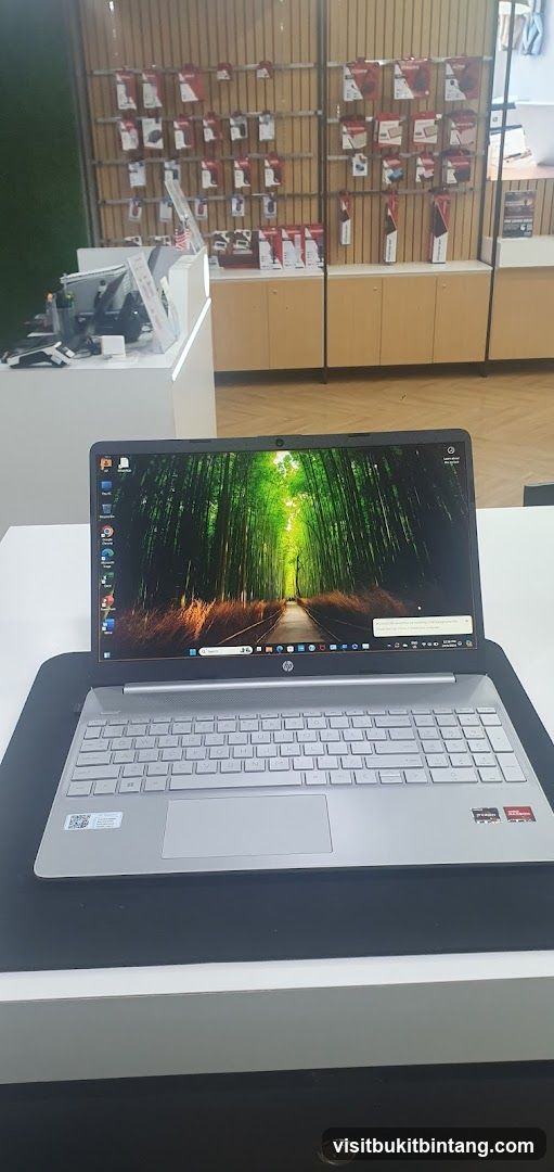 Laptop on display
